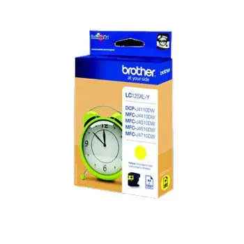 Tinteiro Brother LC125XLY Amarelo 13,1ml para Impressoras, 1200 páginas
