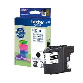 Tinteiro Brother LC221BK Preto 7,1ml para Impressora (260 páginas)