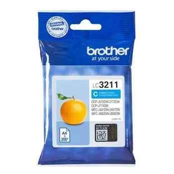 Tinteiro Brother LC3211C Azul para Impressora - 200 páginas