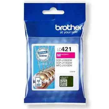 Tinteiro Brother LC421M Magenta - 200 páginas de alta qualidade