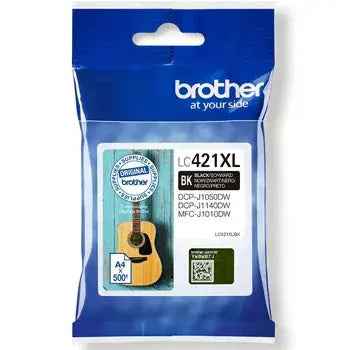 Tinteiro Brother LC421XLBK Preto para 500 páginas – Compatível