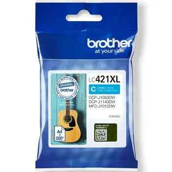 Tinteiro Brother LC421XLC Azul para 500 Páginas | Cartucho de Papelaria