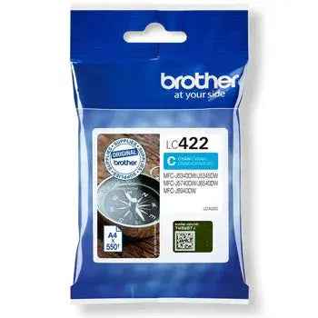 Tinteiro Brother LC422C Azul para Impressora - 550 páginas