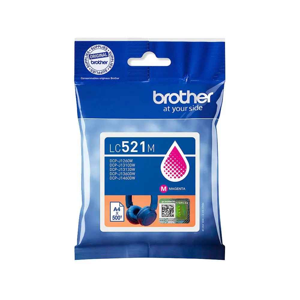 Tinteiro Brother LC521M Magenta para Impressoras - 500 Páginas