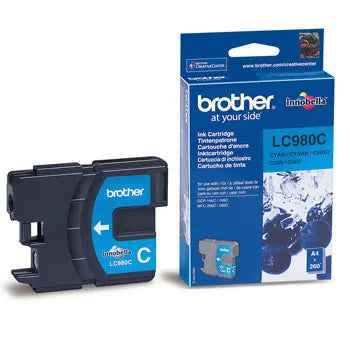 Tinteiro Brother LC980C Azul 4,8ml | Compatível com Impressoras