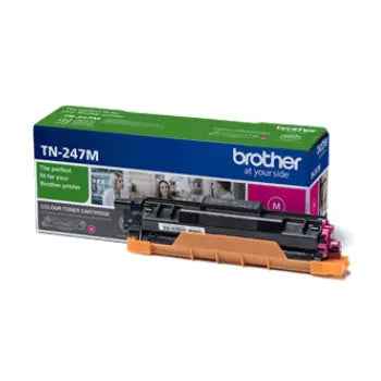 Toner Brother TN-247M Magenta original para impressora, capacidade para 2.300 páginas, compatível com impressoras Brother.