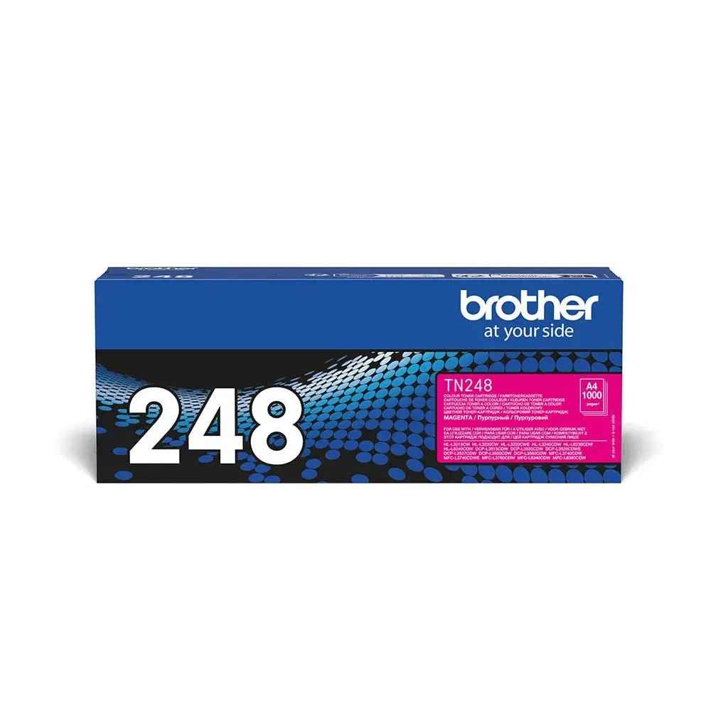 Toner Brother TN-248M Magenta original para impressora, alta qualidade, capaz de imprimir até 1000 páginas.