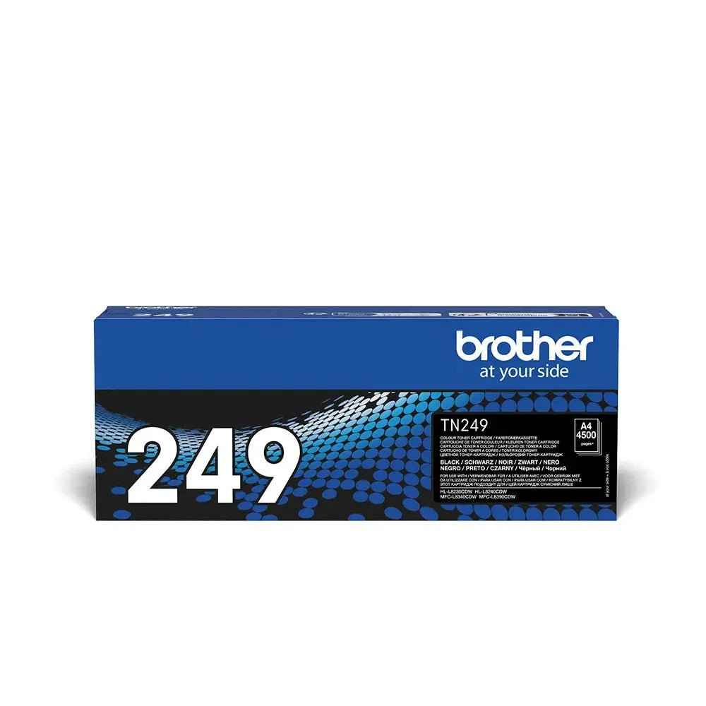 Toner Brother TN-249BK preto original para impressoras, capacidade para 4500 páginas, produto de marca Brother