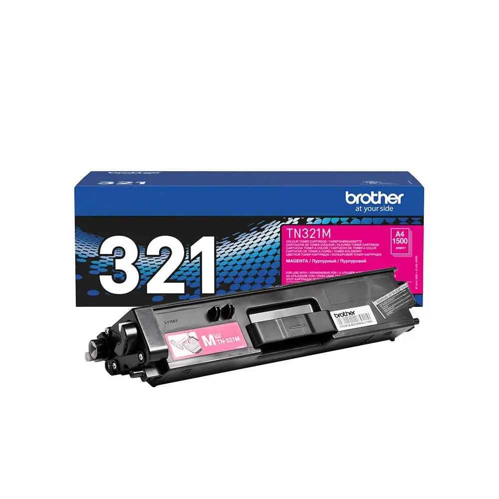 Toner Brother TN-321M Magenta para impressora Brother, compatível, alta qualidade, para até 1500 páginas.