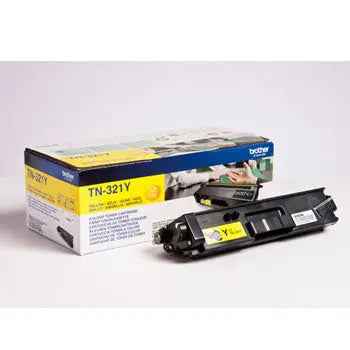 Toner Brother TN-321Y amarelo original para impressora, capacidade de 1500 páginas, compatível com impressoras Brother.