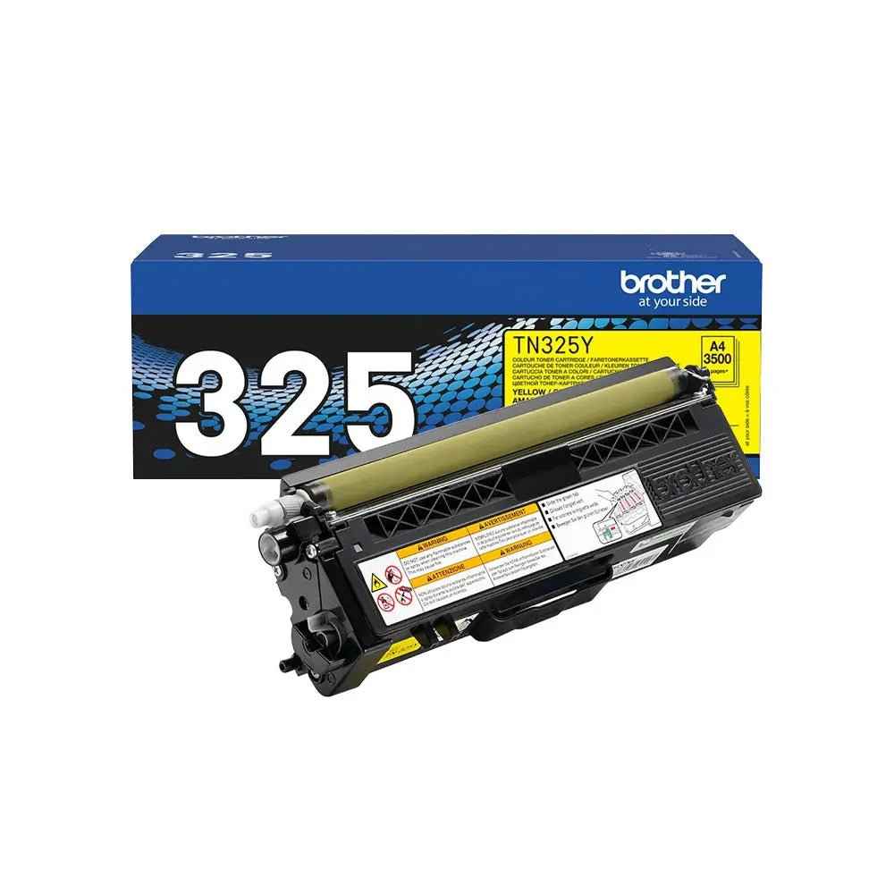 Toner Brother TN-325Y amarelo original para impressoras, capacidade para 3500 páginas, alta qualidade e compatível com Brother