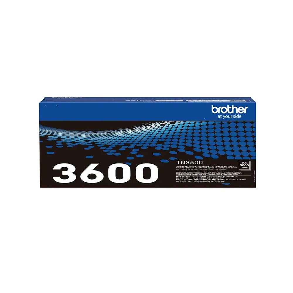 Toner Brother TN-3600 preto original para impressora, alta qualidade, capacidade de 3000 páginas, visível na imagem