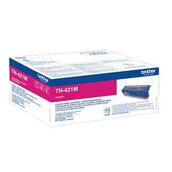 Toner Brother TN-421M Magenta original compatível para impressoras, capacidade para 1800 páginas, impressora Brother.