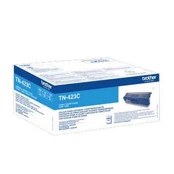 Toner Brother TN-423C azul compatível, para impressora Brother, oferece até 4000 páginas impressas.