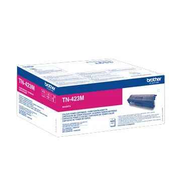 Toner Brother TN-423M magenta original para impressora, capacidade para 4000 páginas, compatível com impressoras Brother.