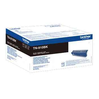 Toner Brother TN-910BK preto original para impressora, capacidade para 9000 páginas, compatível com impressoras Brother.