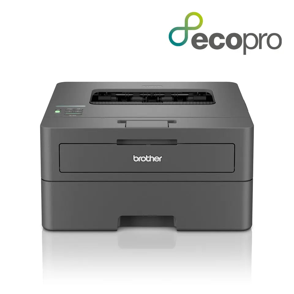 Impressora laser mono Brother HL-L2400DWE com Wi-Fi, impressão duplex em papel A4, velocidade de 30ppm.