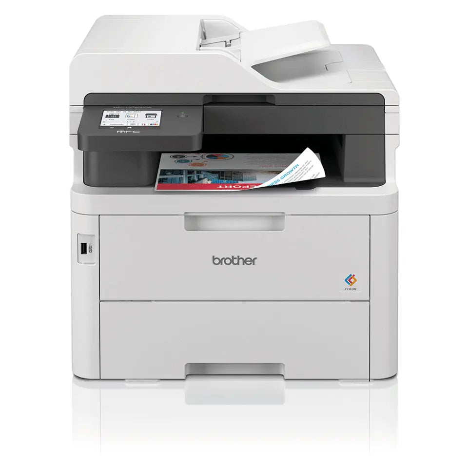 Impressora multifuncional Brother MFC-L3760CDW laser color com tela touchscreen, conexões Wi-Fi e Ethernet em papel A4
