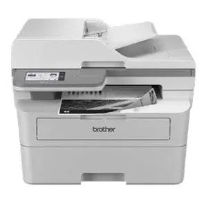 Impressora laser mono Brother MFC-L2960DW, multifuncional A4 com Wi-Fi e USB, velocidade de 34ppm, vista frontal.