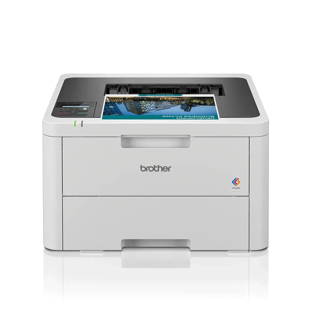 Impressora Brother Laser Color HL-L3240CDW com tela touchscreen e bandeja de papel, pronta para impressão rápida e eficiente