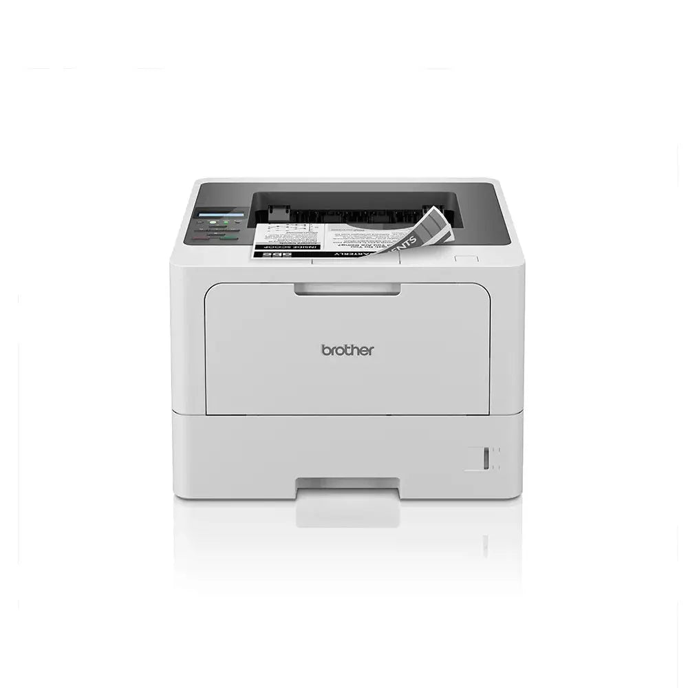 Impressora Brother Laser Mono HL-L5210DW, modelo de alta performance e confiável, com design compacto e painel de controle na frente.