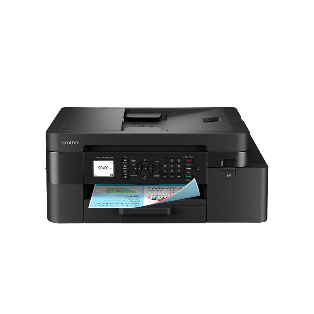 Multifunções Brother Jato de Tinta A4 MFC-J4350DW com Wi-Fi, impressora colorida para uso doméstico e escritório.