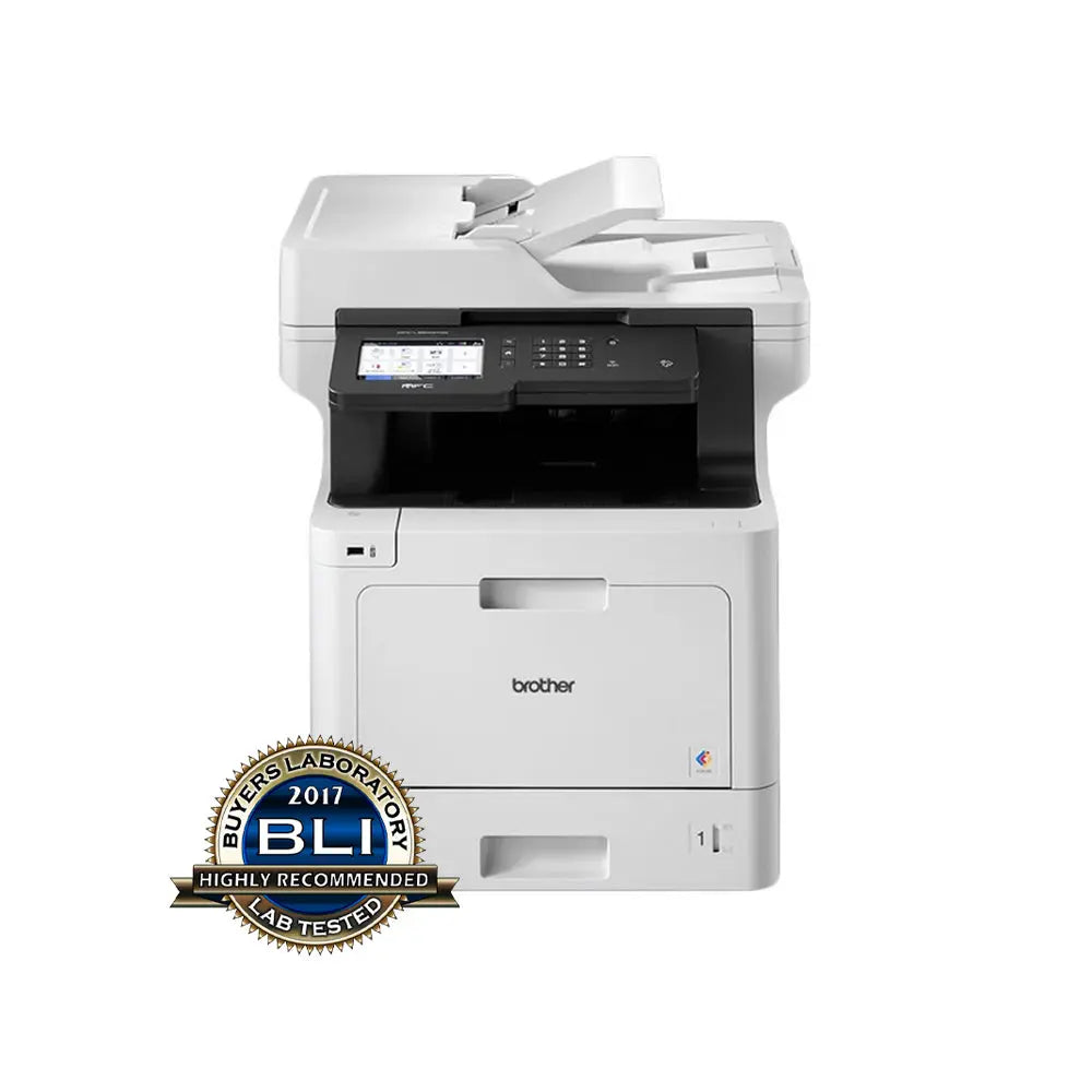 Impressora laser colorida multifuncional Brother MFC-L8900CDW com scanner, cópia e impressão a cores para escritório.