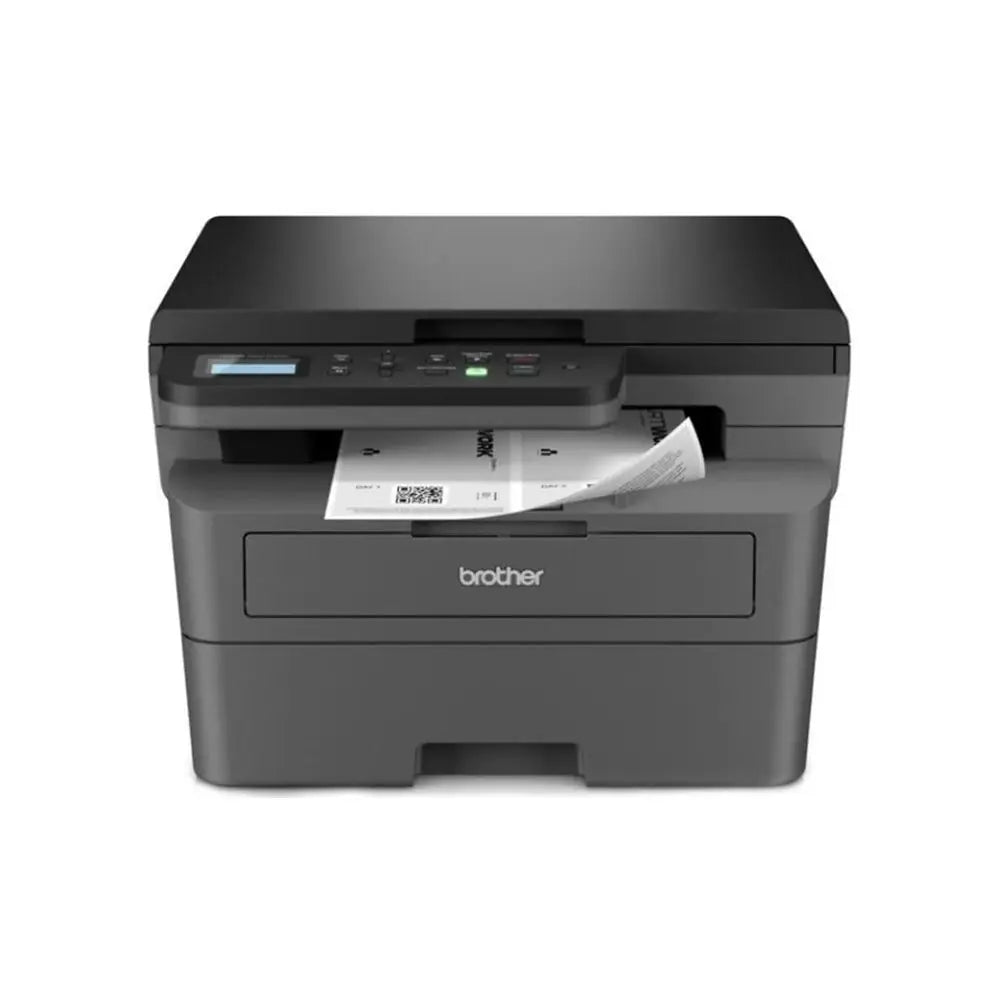 Impressora Brother DCP-L2627DWE, multifuncional laser mono 3 em 1 com scanner e copiadora, vista frontal na imagem.