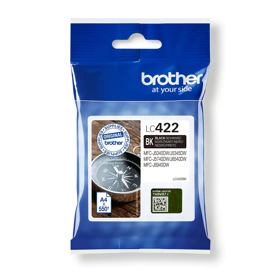 Cartucho de Tinta Brother LC422BK Compatible MFC-J5340DW e J5740DW Brother