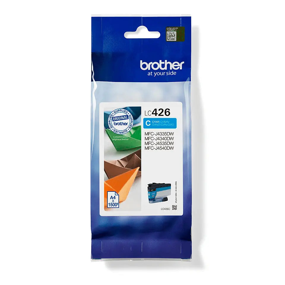 Tinta Brother LC426C para impressoras Mini19 e Biz-Step, cartucho de tinta ciano para impressões nítidas.