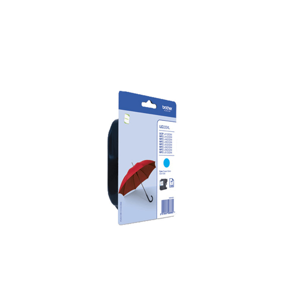 Tinteiro BROTHER LC225XLCBP Ciano 1,2k para DCP-J4120DW, MFC-J4420DW e mais Brother