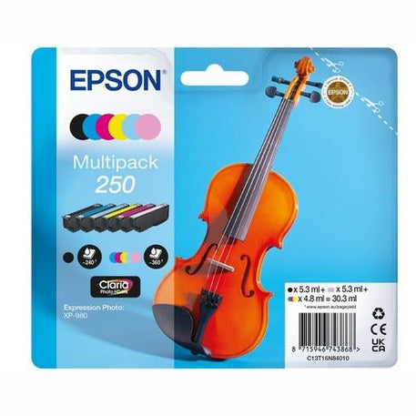 Epson 250 Multipack - Pack de 6 - preto, amarelo, azul cyan, magenta, azul cyan claro, magenta claro - original - blister - tinteiro - para P/N: C11CL95402