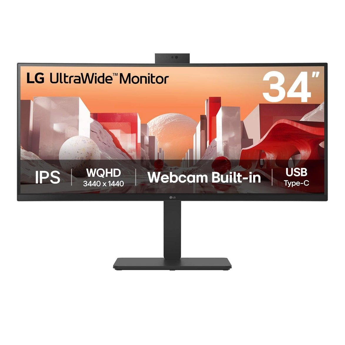 LG UltraWide 34BA85QE-B - Monitor LED - curvo - 34" - 3440 x 1440 WQHD @ 60 Hz - IPS - 300 cd/m² - 1000:1 - HDR10 - 5 ms - 2xHDMI, DisplayPort, USB-C - altifalantes