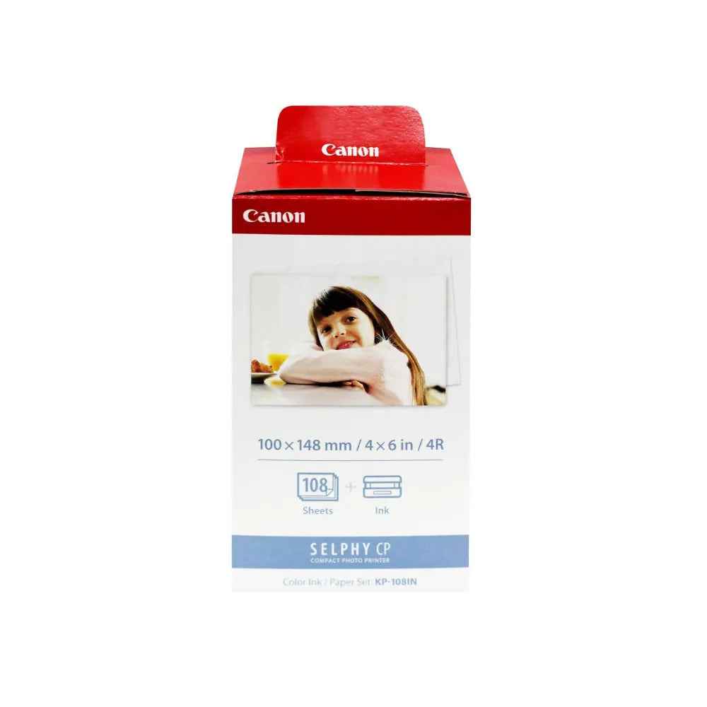 Tinteiro Canon KP-108IN + 108 Folhas 100x148mm | Impressão de Qualidade