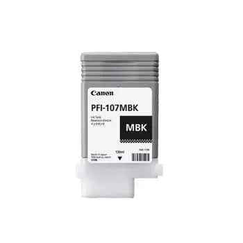 Tinteiro Canon PFI-107 Preto Matte de 130ml, original da Canon, compatível, de alta qualidade para impressoras.