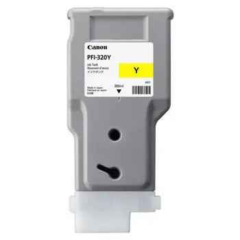 Tinteiro Canon PFI-320 Amarelo original, 300ml, para impressoras Canon, embalagem com tinta visível e rótulo na embalagem