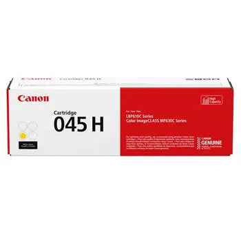 Toner Canon 045H amarelo original, compatível 1243C002, para impressoras Canon, capacidade de 2200 páginas