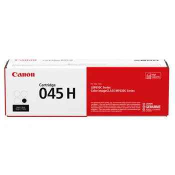 Toner Canon 045H Preto original para impressora Canon, capacidade de 2800 páginas de impressão.
