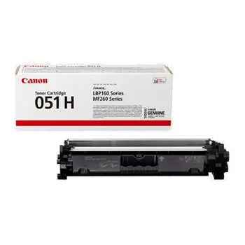 Toner Canon 051H Preto de alta capacidade para impressoras Canon, original, com embalagem visível.