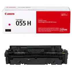 Toner Canon 055H Magenta de alta capacidade para impressoras Canon 3018C002, cartucho original com cor magenta vibrante