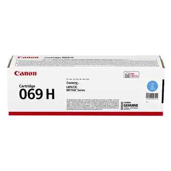 Toner Canon 069H azul original para impressoras, compatível, com capacidade para cerca de 5500 páginas.
