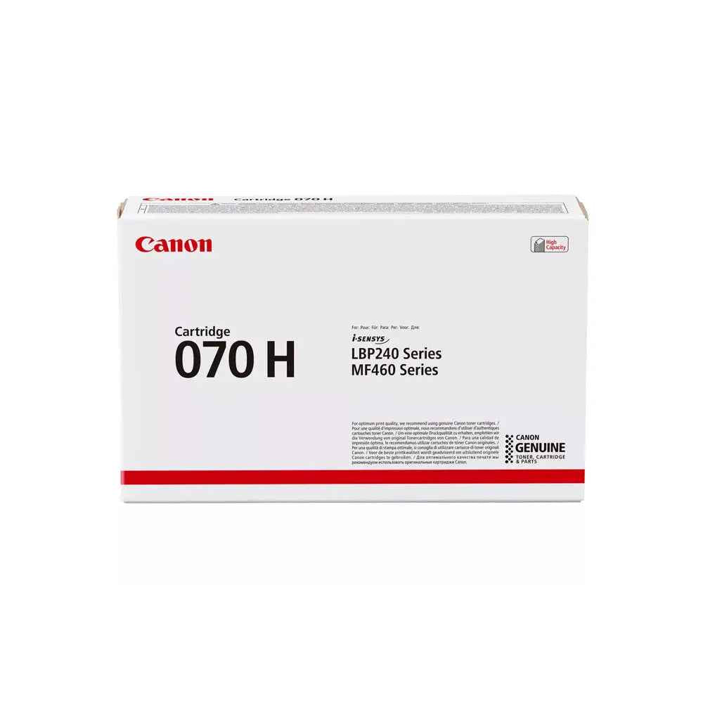 Toner Canon 070H Preto de alta capacidade, compatível, para impressoras Canon, com capacidade para 10.200 páginas.