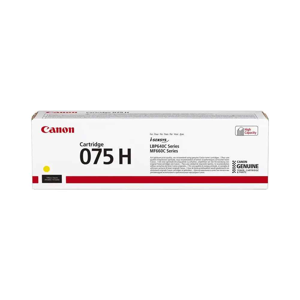 Toner amarelo Canon 075H 6366C002 para impressora Canon, original, capaz de imprimir até 2500 páginas