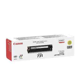 Toner Canon 731 Amarelo, original da Canon, para impressoras, com capacidade para 1500 páginas, de alta qualidade.