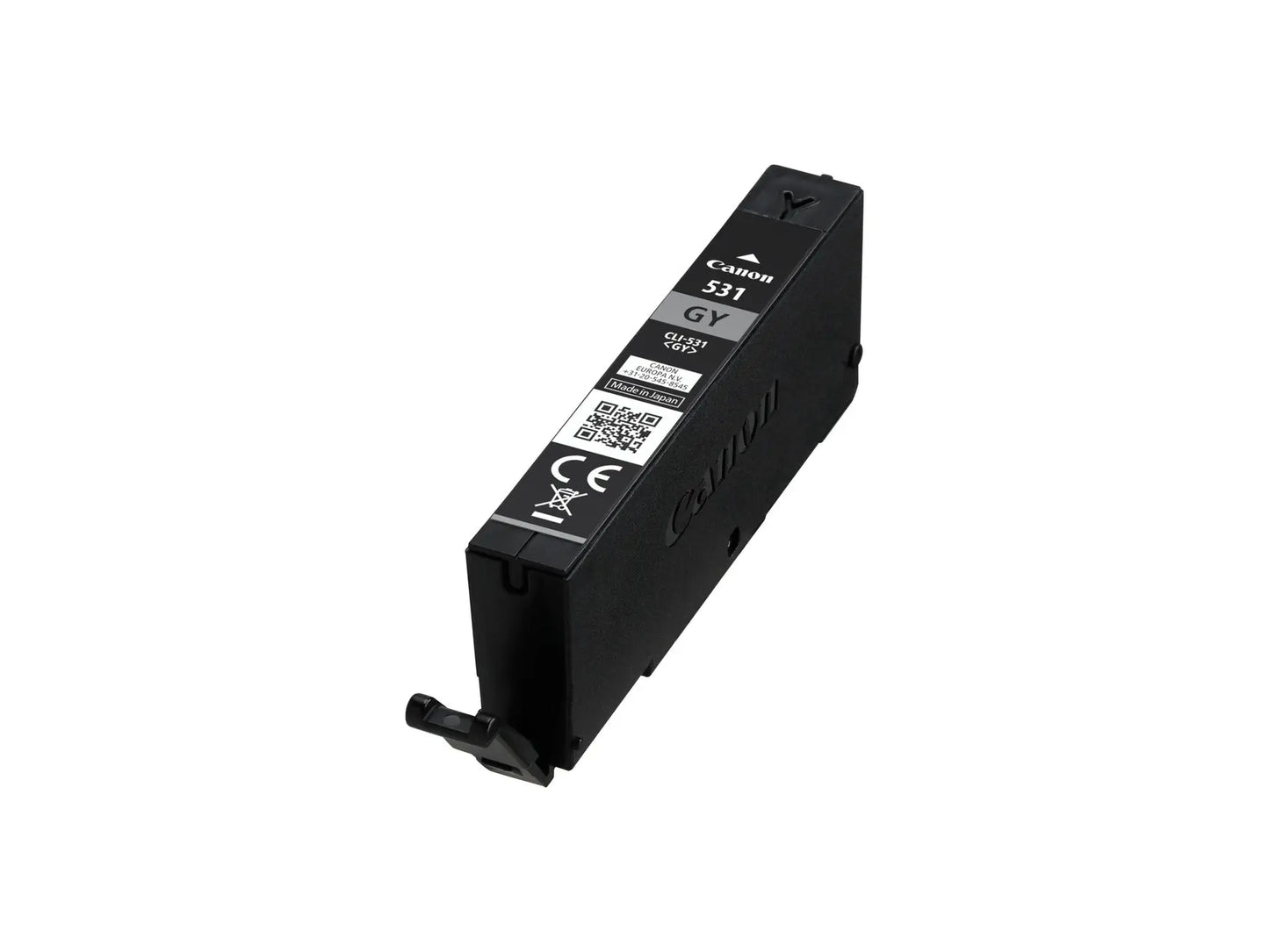 Cartucho de tinta Canon CLI-531 Cinza para impressoras, alta qualidade, mostra o cartucho de tinta cinza de alta capacidade.