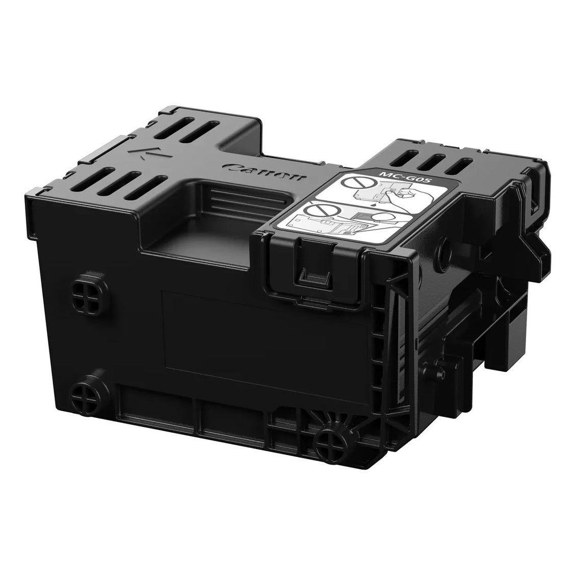 Cartucho de tinta Canon MC-G05 para impressoras, alta qualidade, mostrando o corpo do cartucho de tinta preto com detalhes.