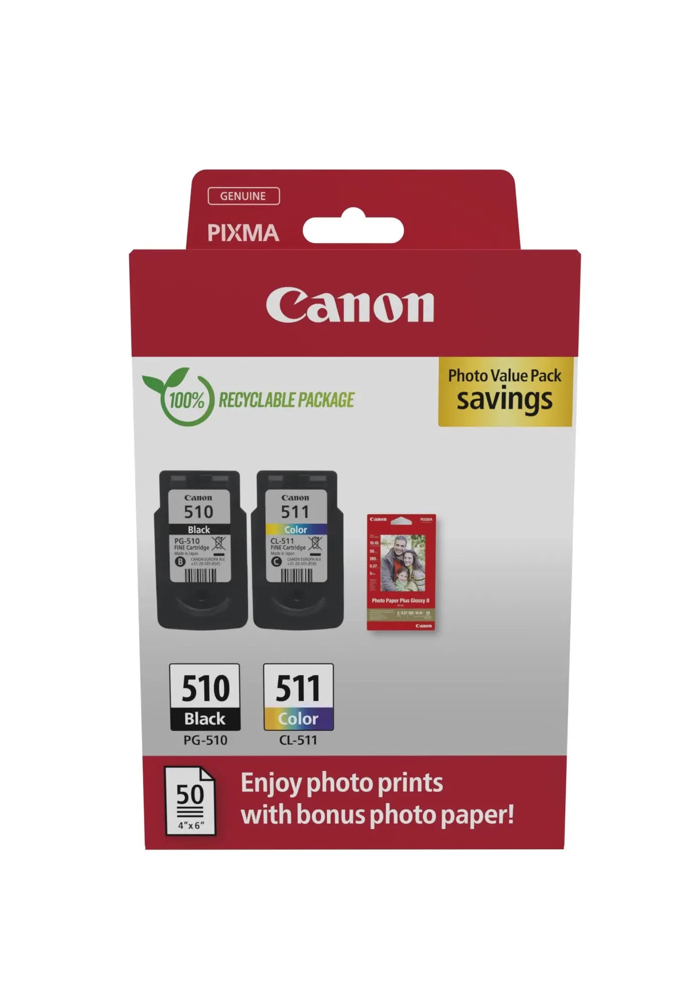 Cartucho de Tinta Canon PG-510/CL-511 para Impressora — Alta Qualidade Canon