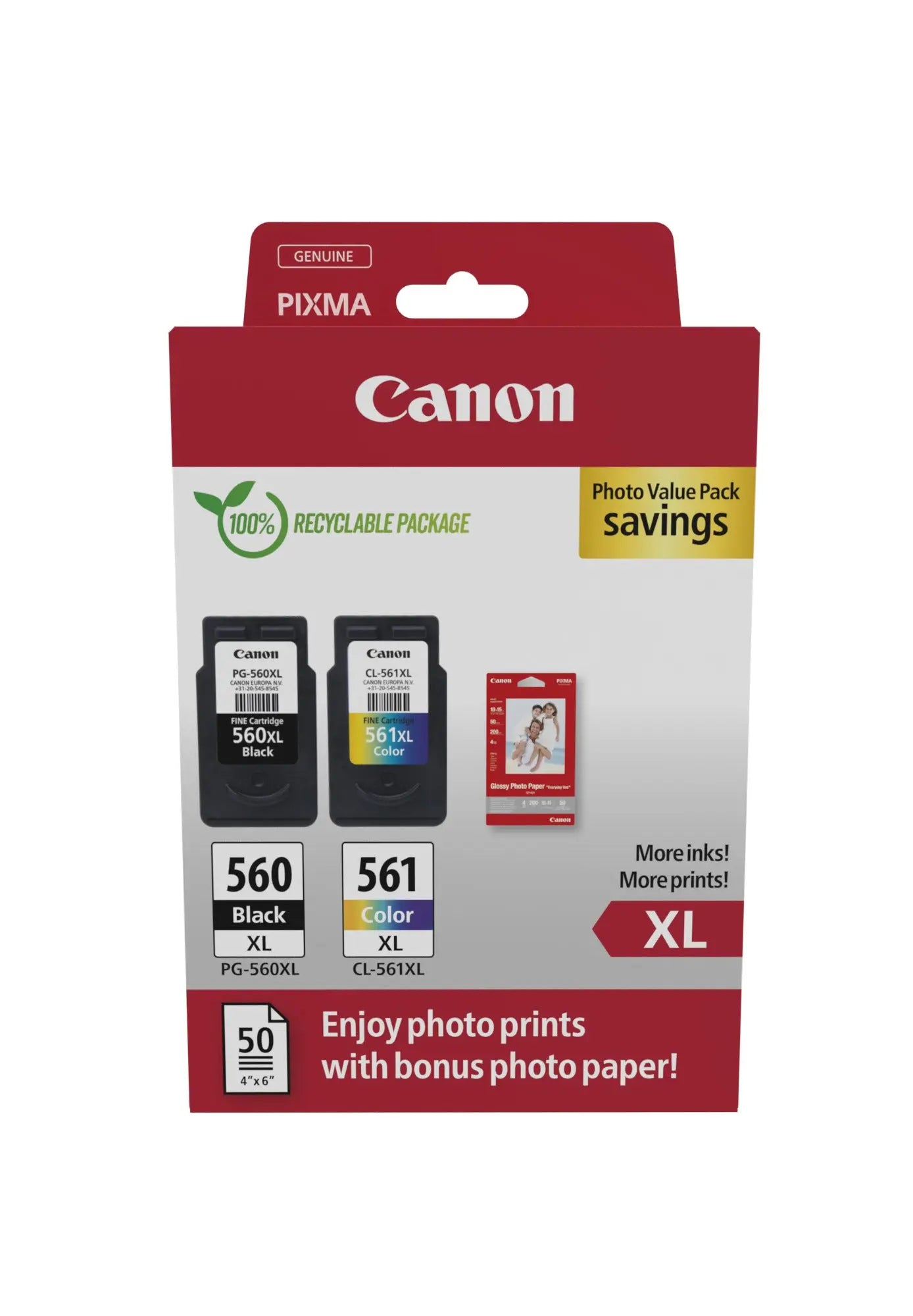 Cartucho de Tinta Canon PG-560XL/CL-561XL - Alta Capacidade e Qualidade Canon