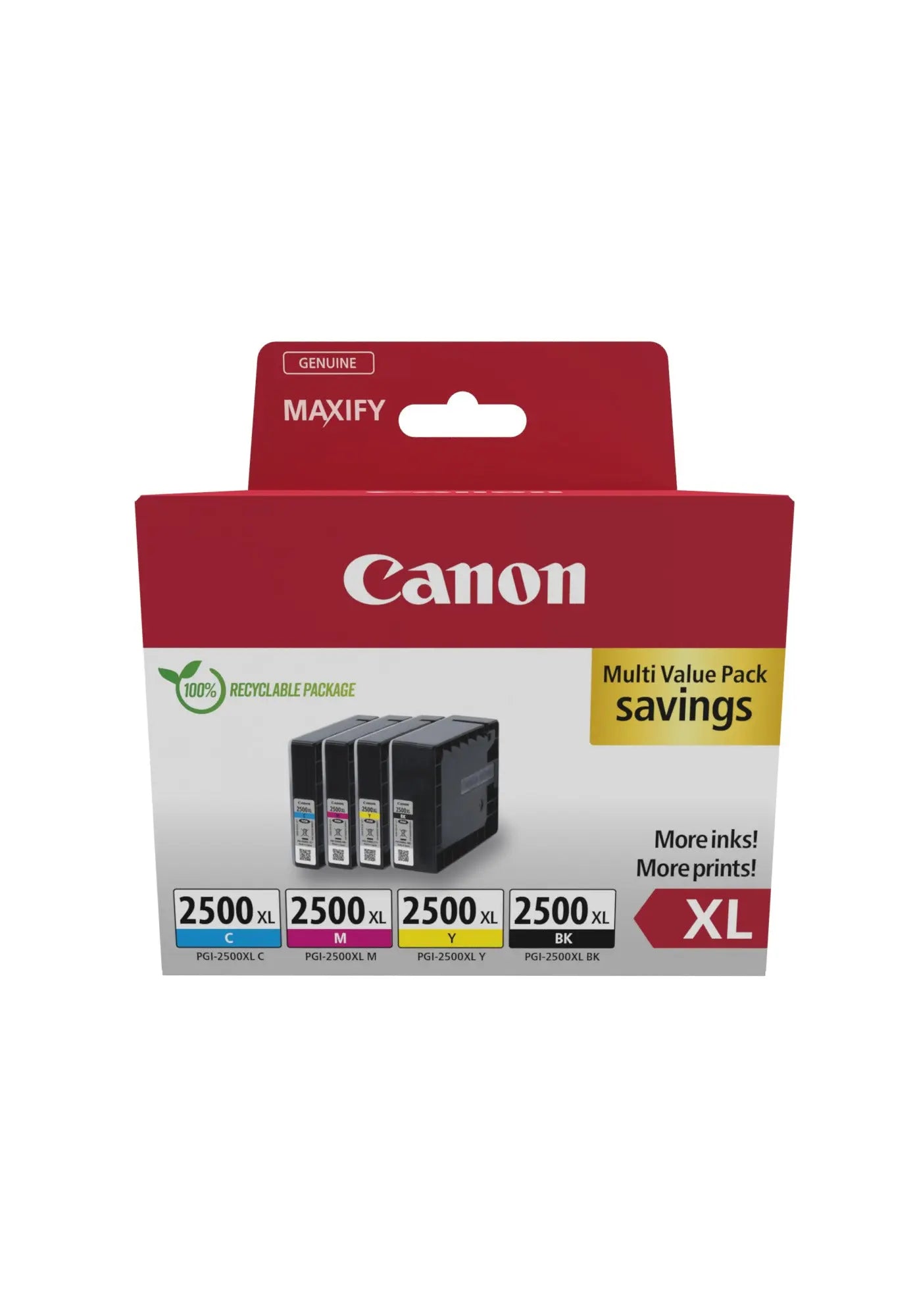 Cartucho de Tinta Canon PGI-2500XL Preto, Colorido e Multi Canon