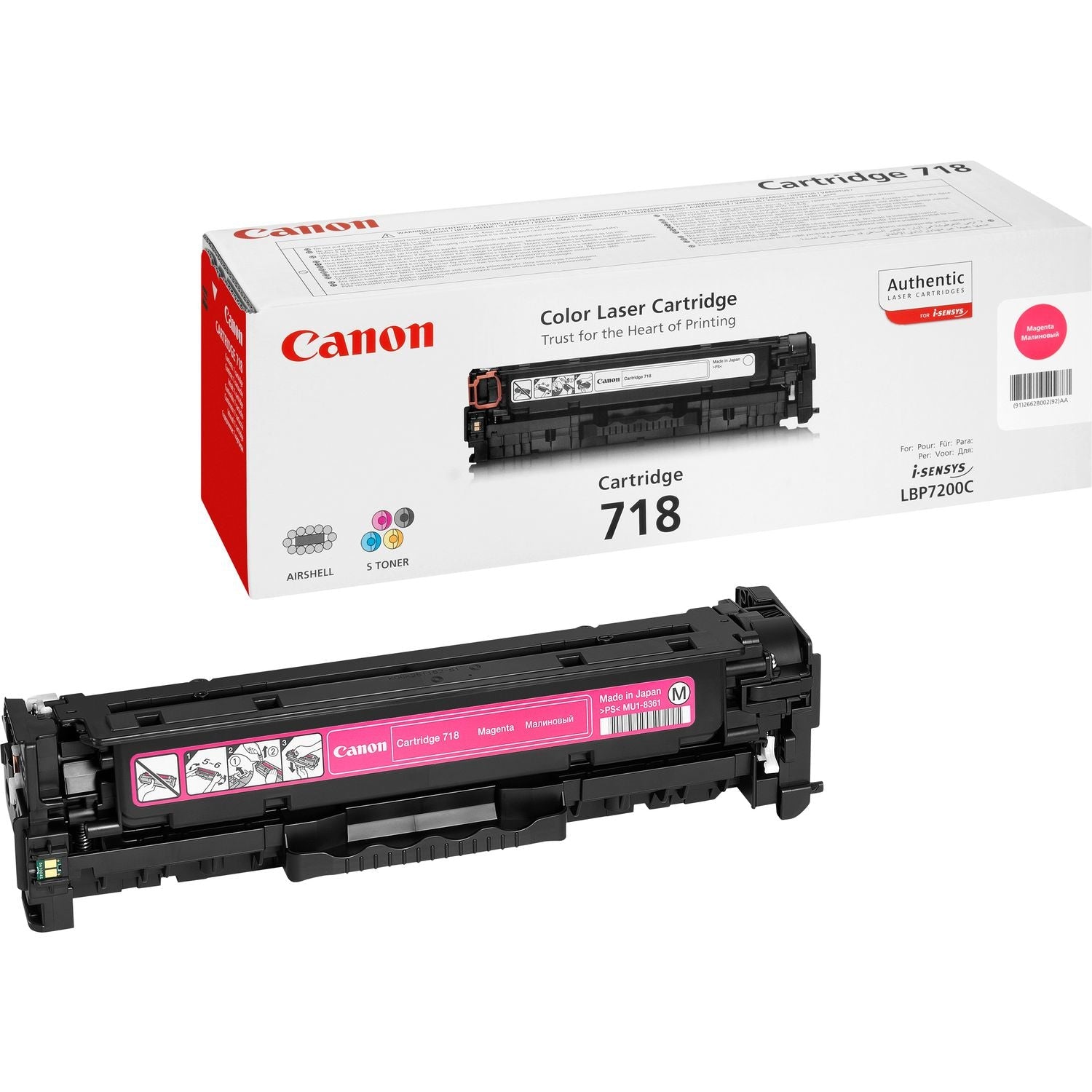 CANON 718 toner cartridge magenta standard capacity 2.900 pages 1-pack Canon